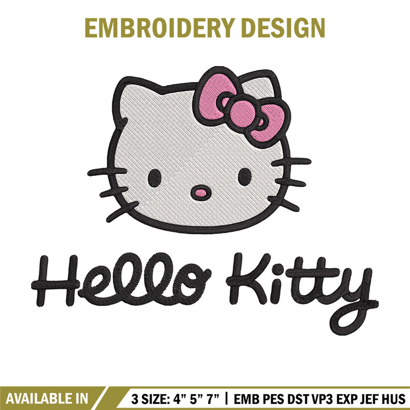 Hello Kitty logo Embroidery Design, Hello kitty Embroidery, Embroidery File, Anime Embroidery, Digital download.jpg