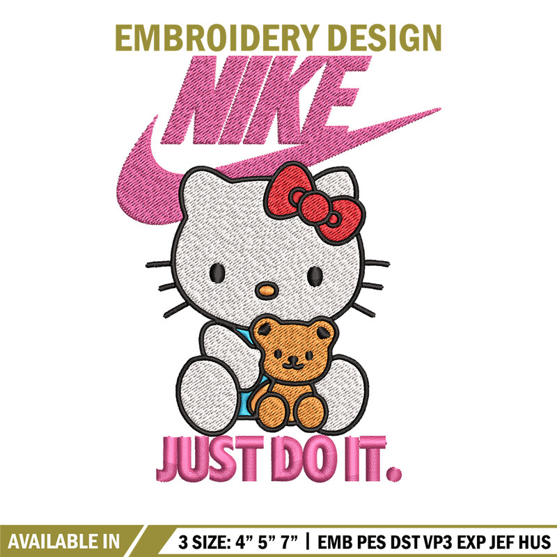 Hello kitty Nike Embroidery design, Hello kitty Embroidery, Nike design, Embroidery file, cartoon logo. Instant download.jpg