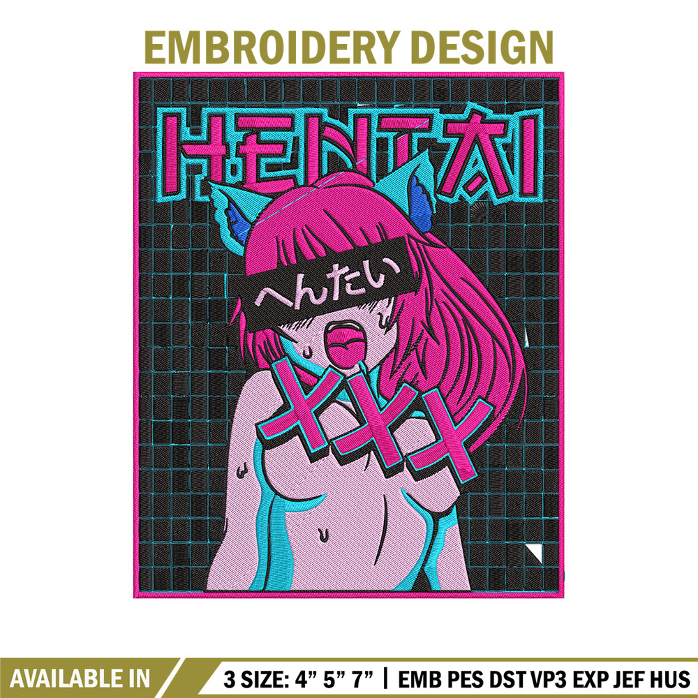Hentai Poster Embroidery Design, Hentai Embroidery, Embroidery File, Anime Embroidery, Anime shirt, Digital download.jpg