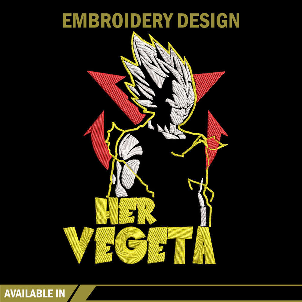 Her Vegeta Embroidery Design, Dragonball Embroidery, Embroidery File, Anime Embroidery, Anime shirt, Digital download..jpg