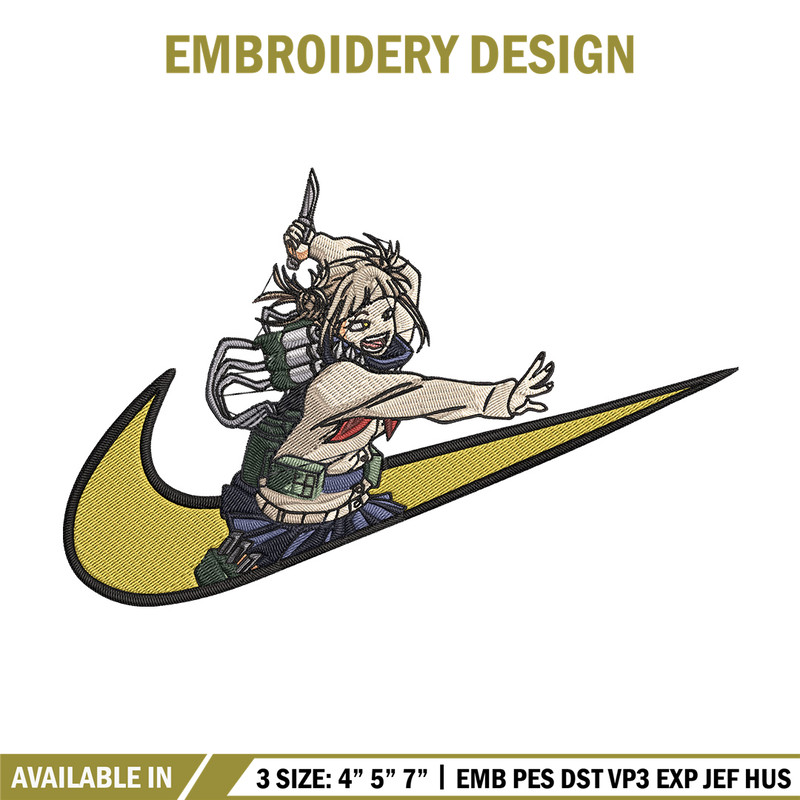 Himiko toga x nike Embroidery Design, Mha Embroidery, Embroidery File, Nike Embroidery, Anime shirt, Digital download.jpg