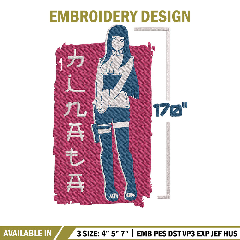 Hinata poster Embroidery Design, Naruto Embroidery, Embroidery File, Anime Embroidery,Anime shirt, Digital download.jpg