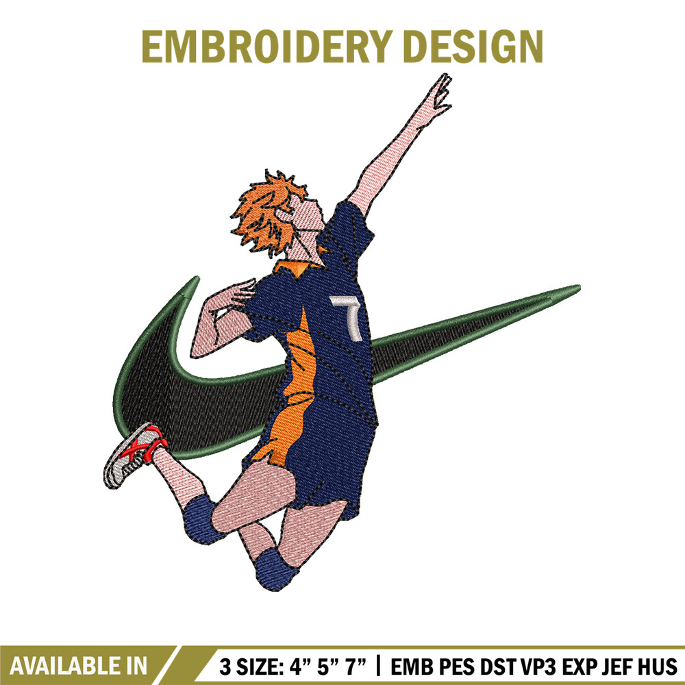 Hinata Shouyou Nike embroidery design, haykiuu embroidery, Nike design, anime design, anime shirt, Digital download.jpg