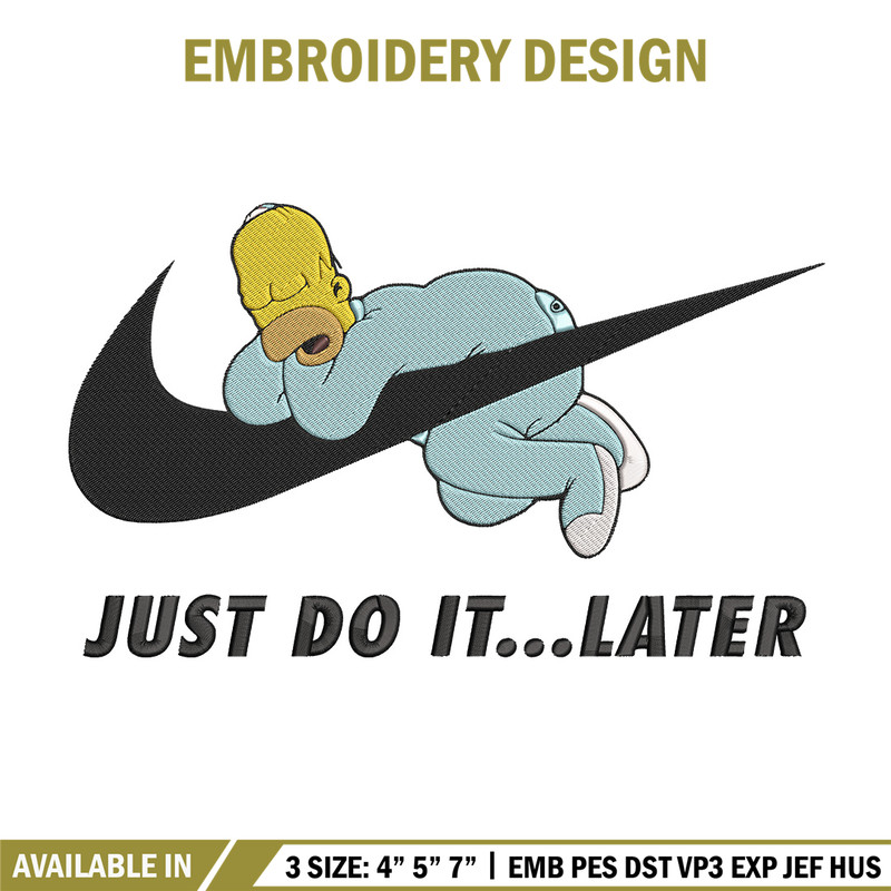 Homer x nike Embroidery Design, Simpson Embroidery, Embroidery File, Nike Embroidery, Anime shirt, Digital download..jpg