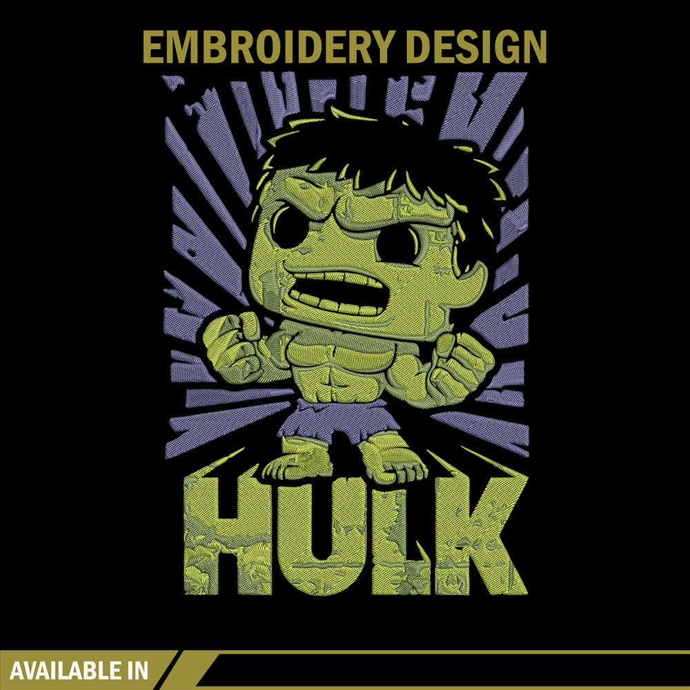 Hulk chibi Embroidery Design, Marvel Embroidery, Embroidery File, Anime Embroidery, Anime shirt, Digital download.jpg