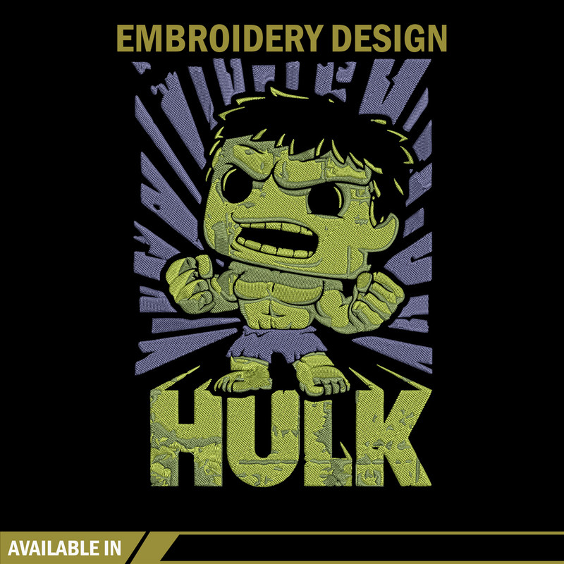 Hulk chibi Embroidery Design, Marvel Embroidery, Embroidery File, Anime Embroidery, Anime shirt, Digital download.jpg