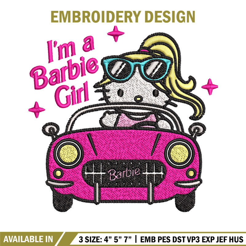 I'm a barbie girl Embroidery design, Barbie logo Embroidery, logo design, Embroidery File, logo shirt, Digital download..jpg