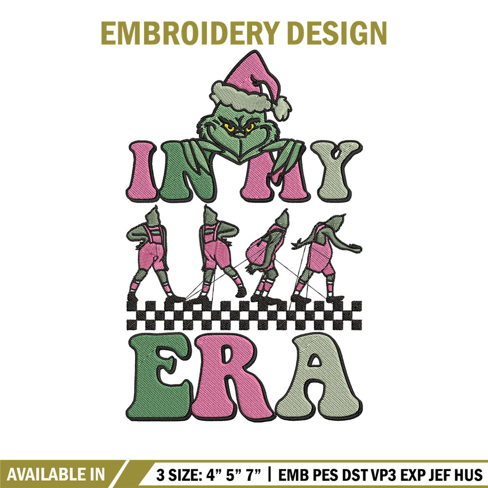 In my era Embroidery Design, Grinch Embroidery, Embroidery File, Chrismas Embroidery, Anime shirt, Digital download.jpg