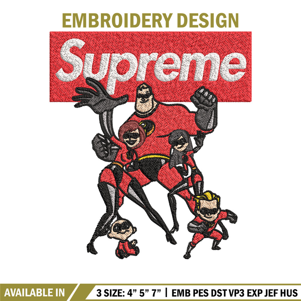 Incredibles supreme logo Embroidery design, supreme cartoon Embroidery, logo design, Embroidery File, Instant download..jpg