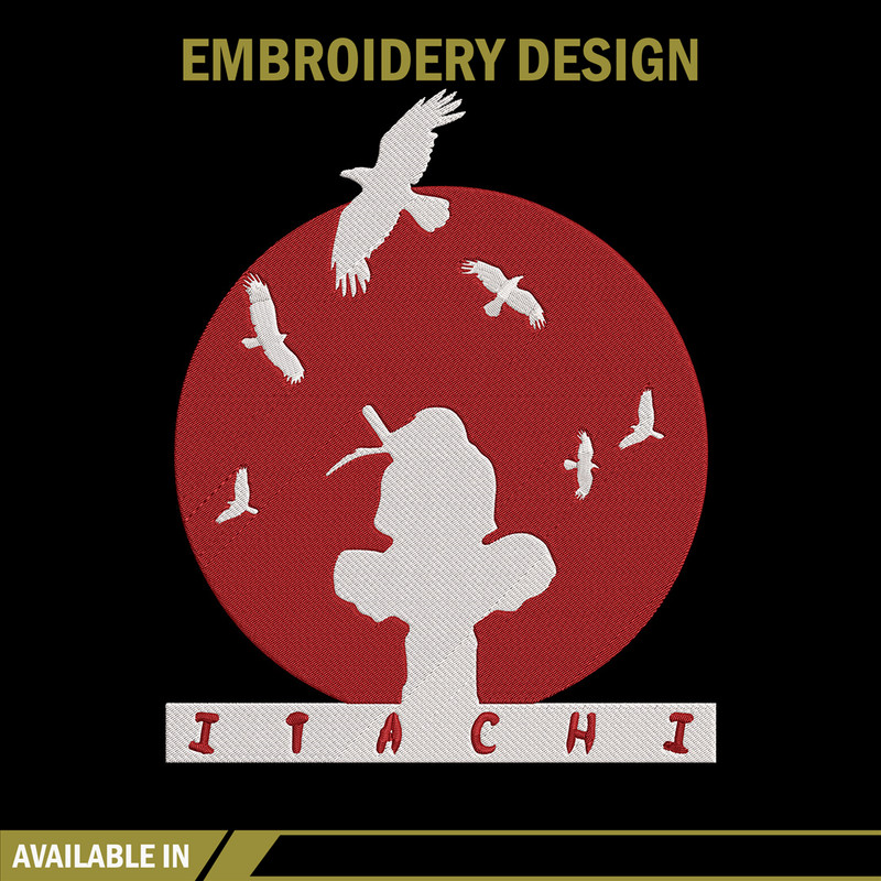 Itachi red moon Embroidery Design, Naruto Embroidery, Embroidery File, Anime Embroidery, Anime shirt, Digital download.jpg