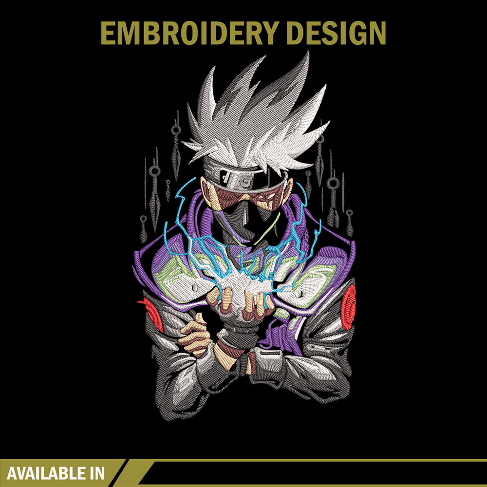 Kakashi Poster Embroidery Design, Naruto Embroidery, Embroidery File, Anime Embroidery,Anime shirt, Digital download..jpg