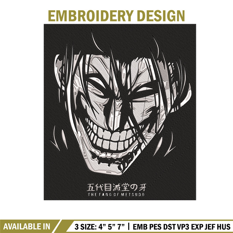 Kanoh Agito Embroidery Design,Kengan Ashura Embroidery, Embroidery File, Anime Embroidery, Anime shirt, Digital download.jpg