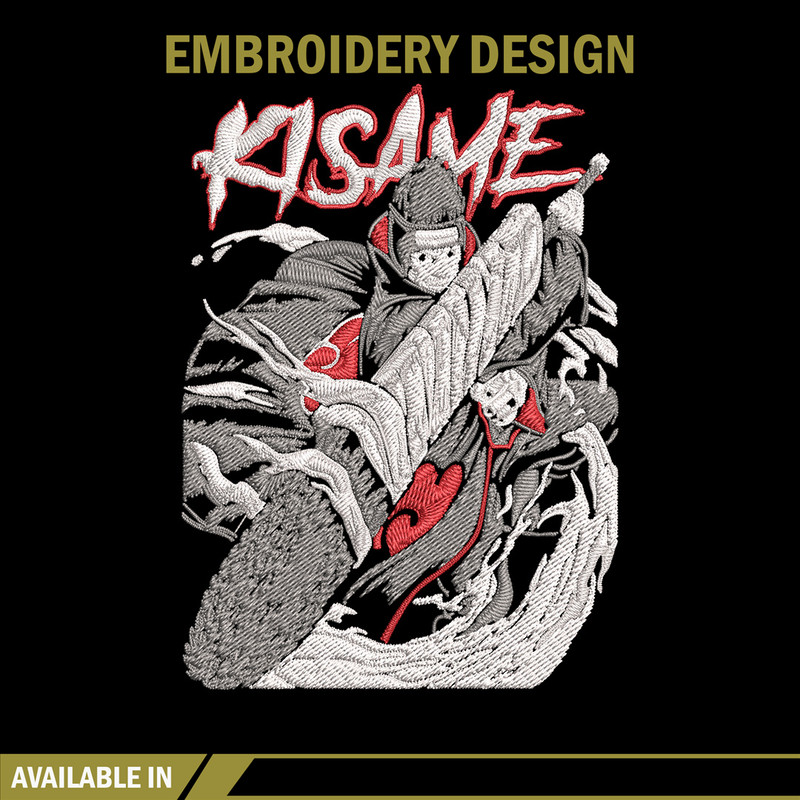Kisame poster Embroidery Design, Naruto Embroidery,Embroidery File, Anime Embroidery, Anime shirt, Digital download.jpg