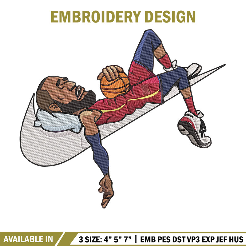 Lebron james Embroidery Design, Basketball Embroidery, Embroidery File, Nike Embroidery, Anime shirt, Digital download.jpg