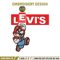 Levi's Mario Embroidery design, Levi's Mario Embroidery, cartoon design, Embroidery File, Levi's logo, Instant download.jpg