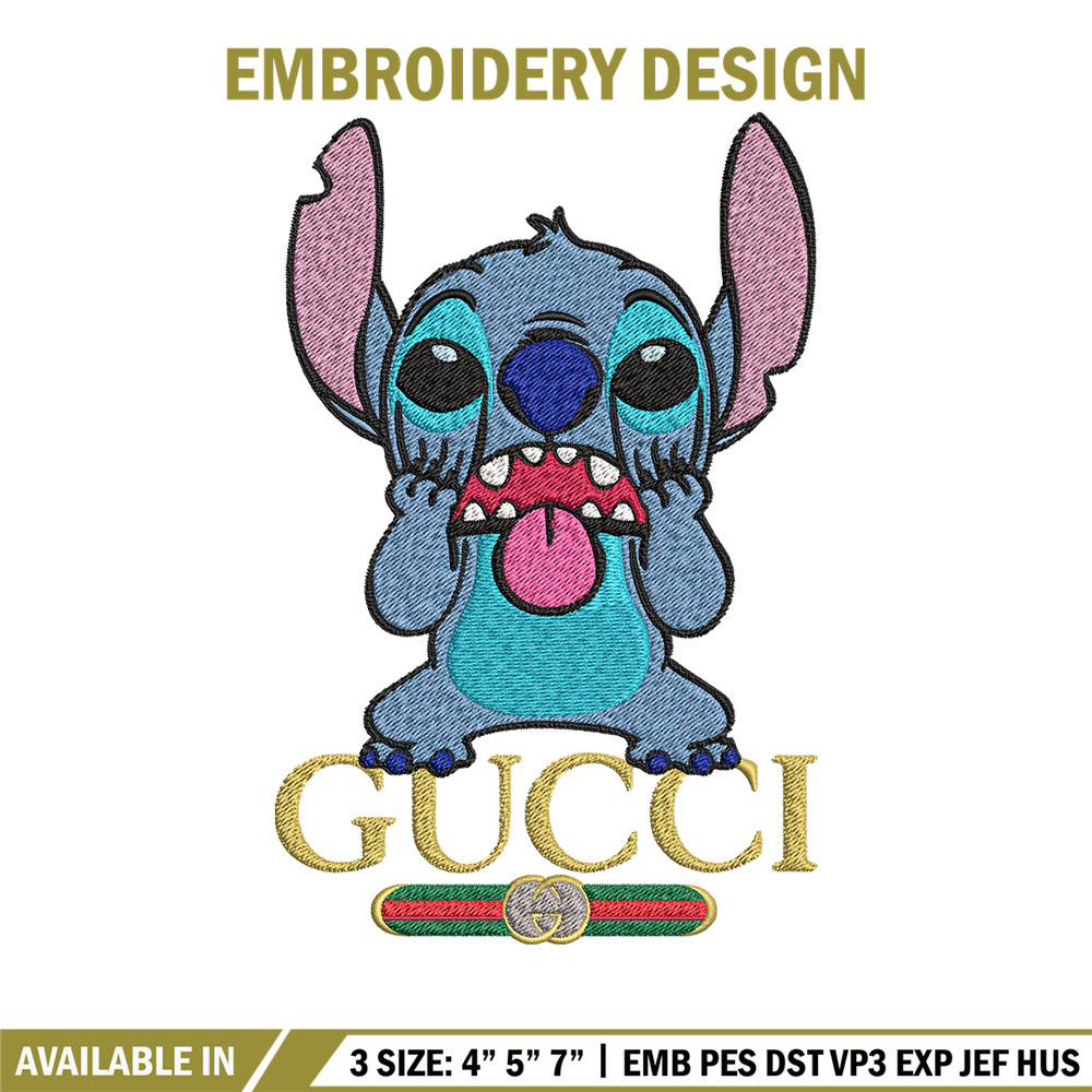 Logo Gucci Stitch Embroidery design, Disney Embroidery, Disney design, Embroidery File, cartoon shirt, Digital download..jpg