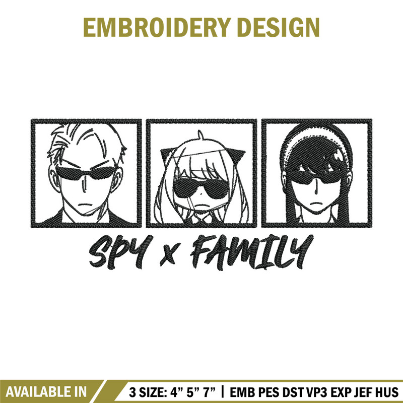 Logo Spy x family Embroidery Design, Spy x family Embroidery, Embroidery File, Anime Embroidery, Digital download..jpg