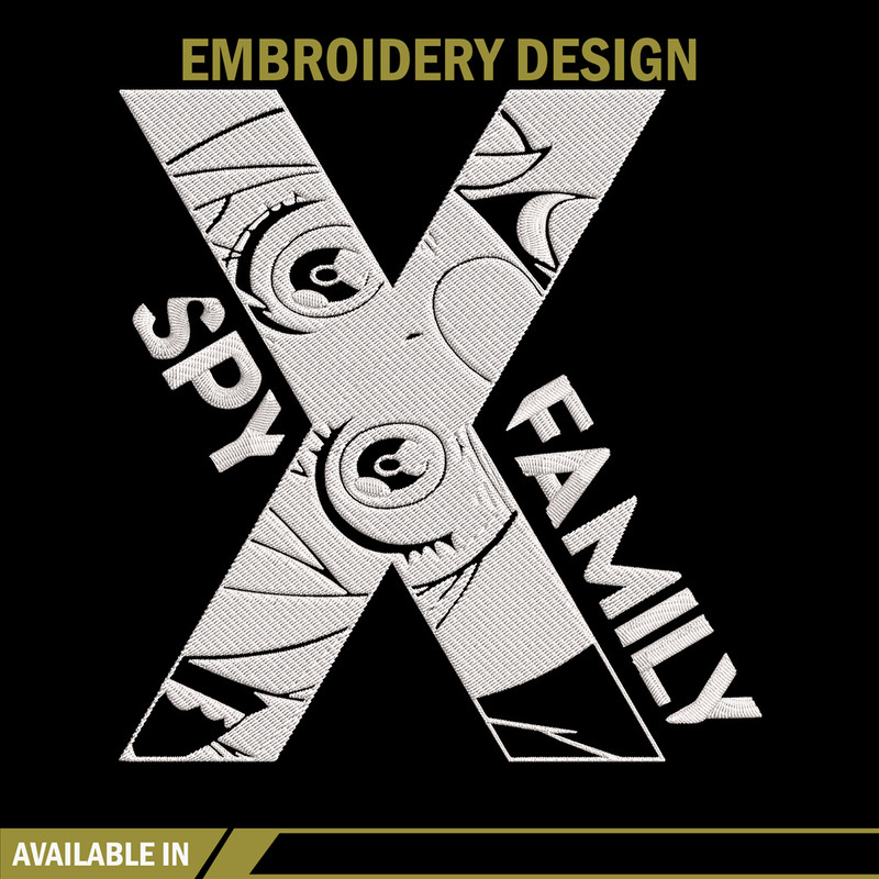 Logo spy x family Embroidery Design, Spy x family Embroidery, Embroidery File, Anime Embroidery, Digital download.jpg