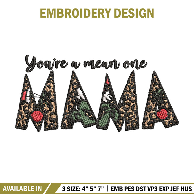 Mama Grinch Embroidery design, Mama Grinch Embroidery, logo design, Embroidery File, logo shirt, Instant download..jpg