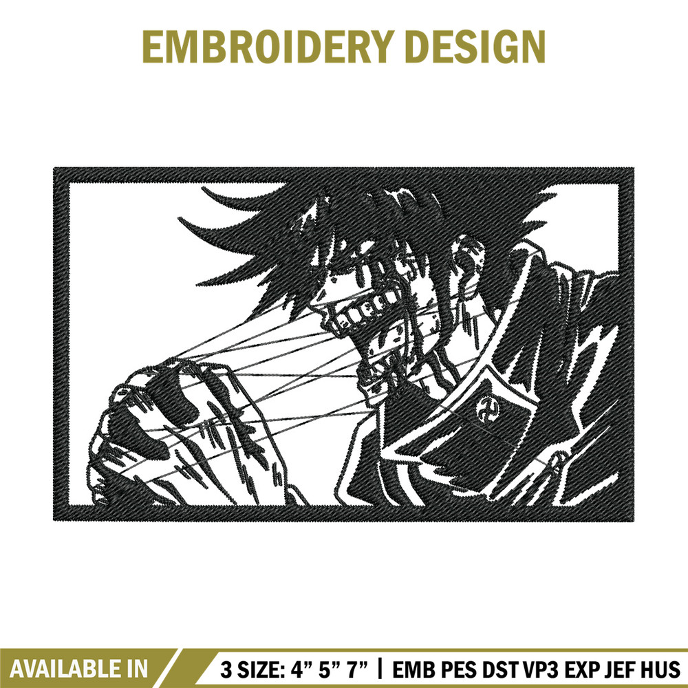 Megumi rectangle Embroidery Design, Jujutsu Embroidery, Embroidery File, Anime Embroidery, Anime shirt, Digital download.jpg