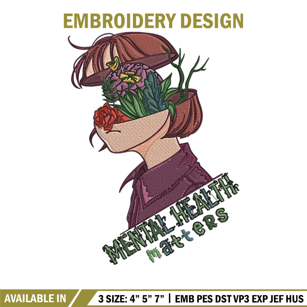 Mental Health Embroidery Design, Matters Embroidery, Embroidery File, Anime Embroidery, Anime shirt, Digital download.jpg