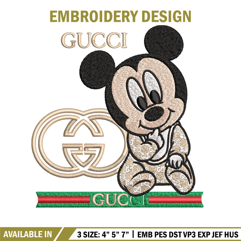 Mickey baby Embroidery Design, Gucci Embroidery, Embroidery File, Logo shirt, Sport Embroidery, Digital download..jpg