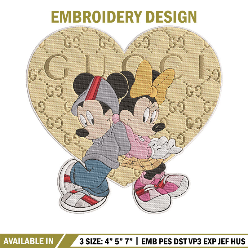 Mickey couple Embroidery Design, Mickey Embroidery, Embroidery File, Gucci Embroidery, Anime shirt, Digital download..jpg