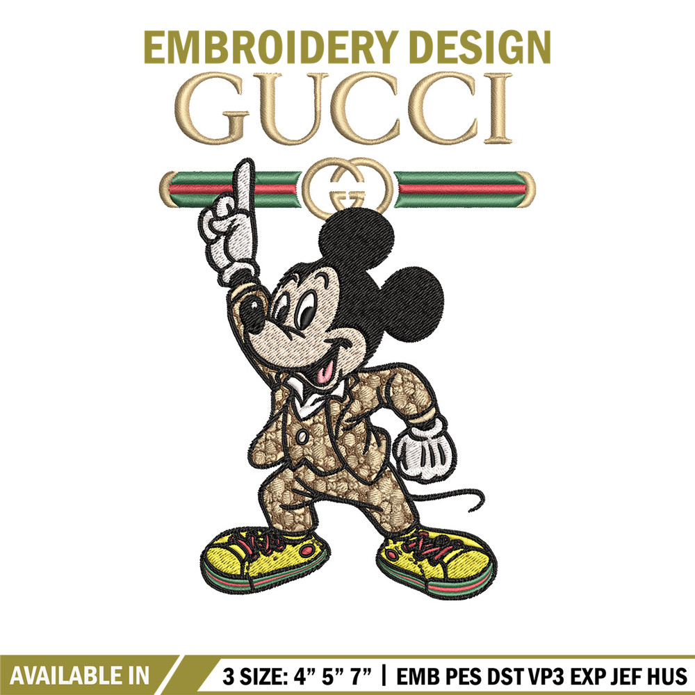 Mickey gucci Embroidery Design, Gucci Embroidery, Embroidery File,Logo shirt, Sport Embroidery, Digital download.jpg
