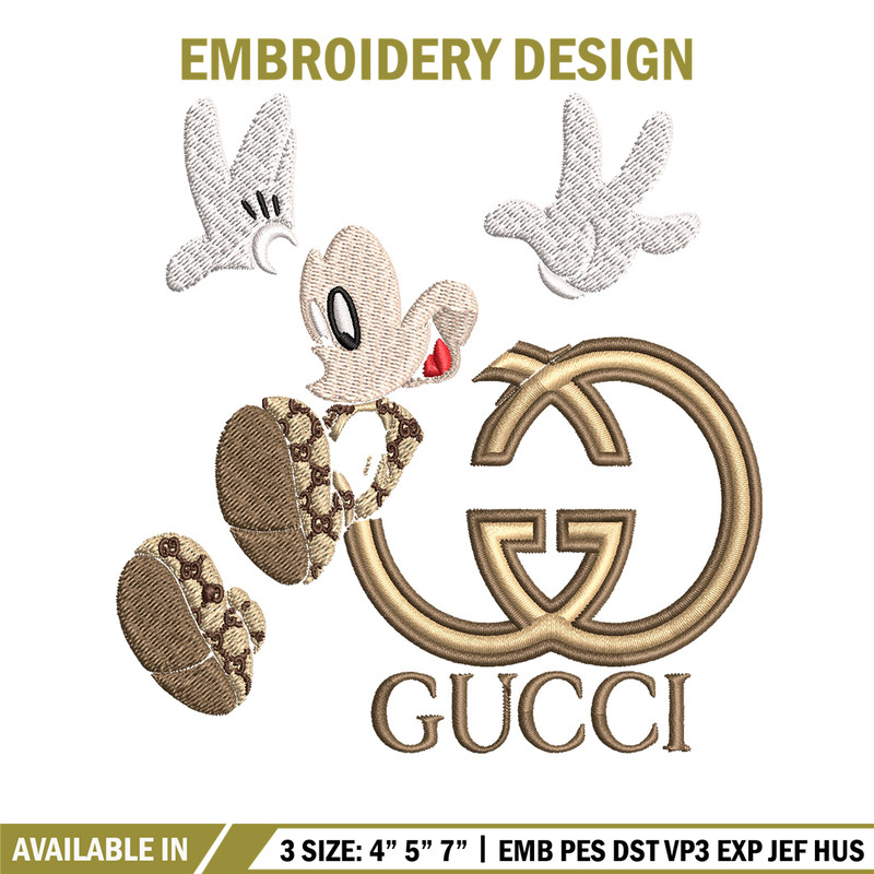 Mickey gucci Embroidery Design, Mickey Embroidery, Embroidery File, Logo shirt, Sport Embroidery, Digital download..jpg