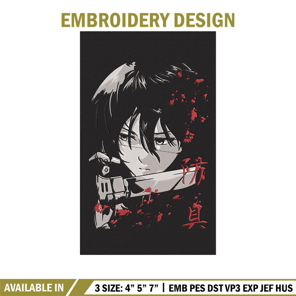Mikasa poster Embroidery Design, Aot Embroidery, Embroidery File, Anime Embroidery, Anime shirt, Digital download.jpg