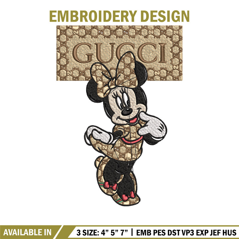 Minnie gucci Embroidery Design, Disney Embroidery, Embroidery File, Brand Embroidery, Logo shirt, Digital download.jpg