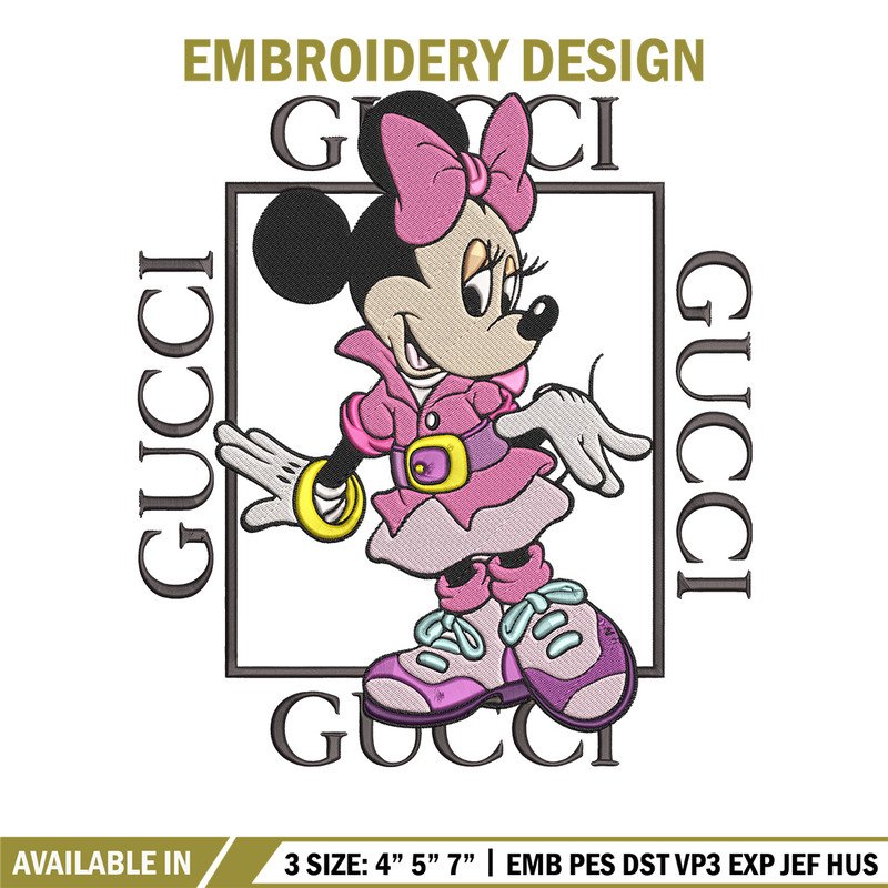 Minnie gucci Embroidery Design, Mickey Embroidery, Embroidery File, Gucci Embroidery, Anime shirt, Digital download.jpg