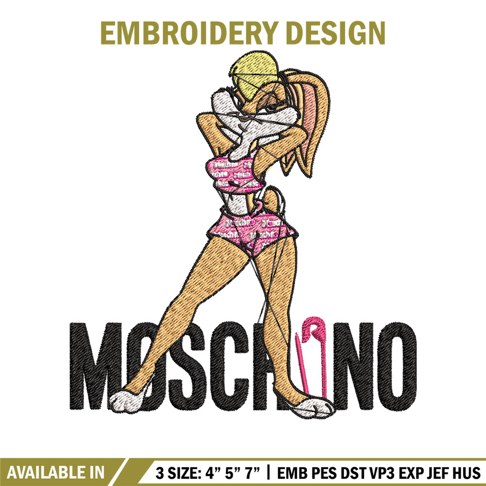 Moschino Milano Lola Bunny Embroidery design, Lola Bunny Embroidery, cartoon design, Embroidery File, Instant download..jpg