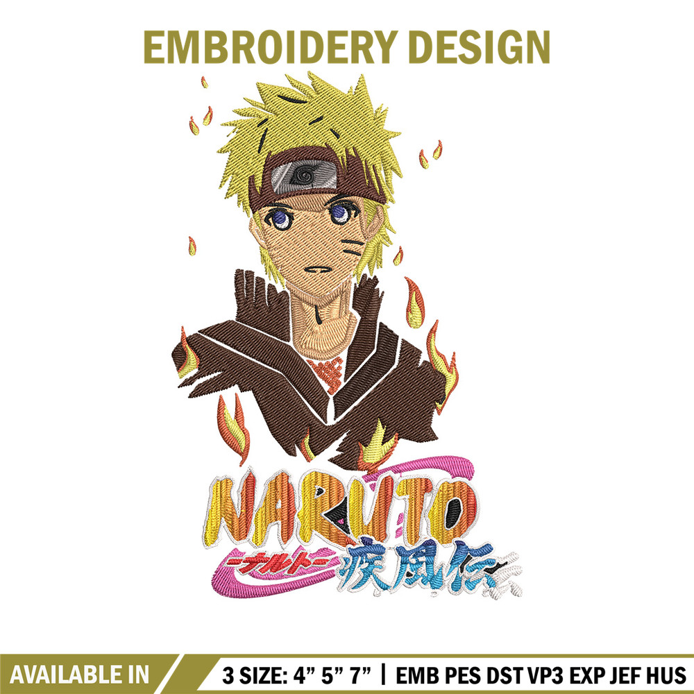 Naruto Poster Embroidery Design, Naruto Embroidery, Embroidery File, Anime Embroidery, Anime shirt,Digital download.jpg