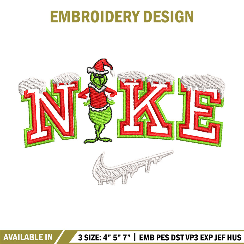 Nike chrismas embroidery design, Chrismas embroidery, Nike design, Embroidery shirt, Embroidery file, Digital download.jpg