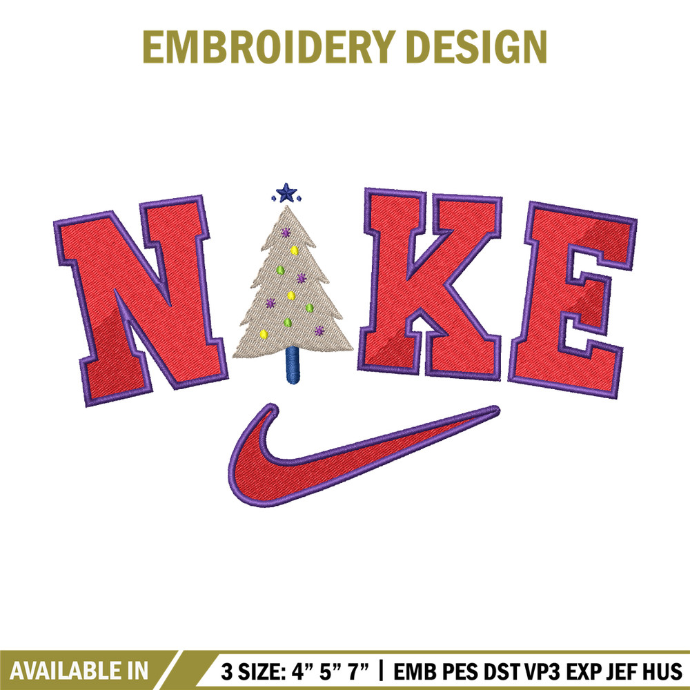 Nike christmas embroidery design, Logo embroidery, Nike design, Embroidery file, logo shirt, Instant download.jpg