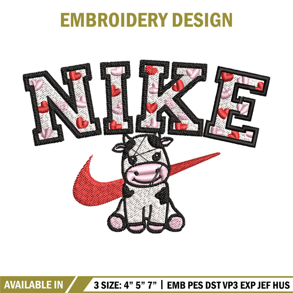 Nike cute cow Embroidery Design, Brand Embroidery, Nike Embroidery, Embroidery File, Logo shirt, Digital download.jpg