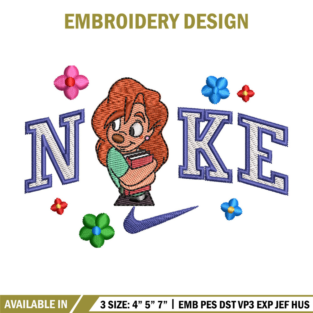Nike flower girl embroidery design, Nike embroidery, Nike design, Embroidery shirt, Embroidery file,Digital download.jpg