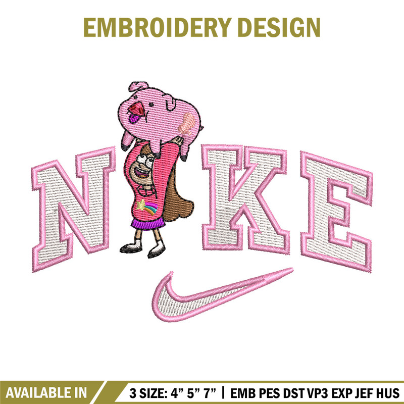 Nike girl pig embroidery design, Nike embroidery, Nike design, Embroidery shirt, Embroidery file,Digital download.jpg