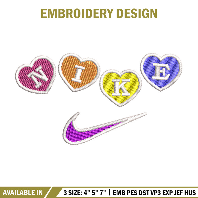 Nike heart embroidery design, Logo embroidery, Nike design, Embroidery shirt, Embroidery file, Digital download.jpg