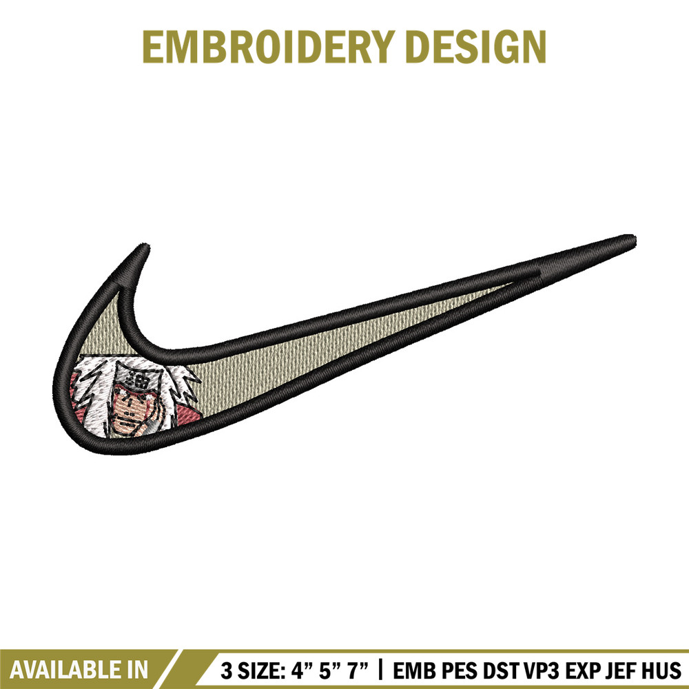 Nike jiraiya embroidery design, Naruto embroidery, Emb design, Embroidery shirt, Embroidery file, Digital download.jpg