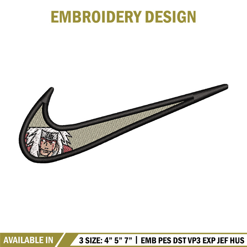 Nike jiraiya embroidery design, Naruto embroidery, Emb design, Embroidery shirt, Embroidery file, Digital download.jpg