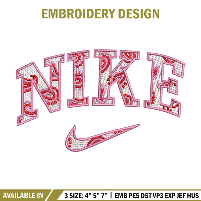 Nike pink embroidery design, Nike embroidery, Emb design, Embroidery shirt, Embroidery file, Digital download.jpg