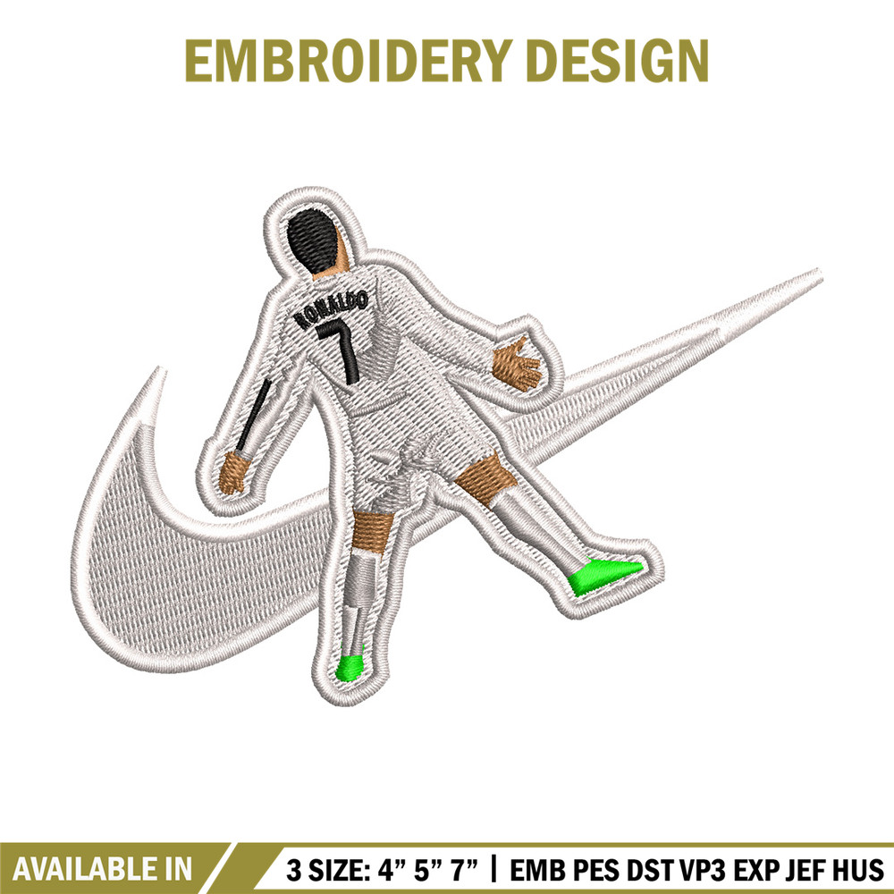 Nike ronaldo embroidery design, Ronaldo embroidery, Nike design, Embroidery shirt, Embroidery file, Digital download.jpg