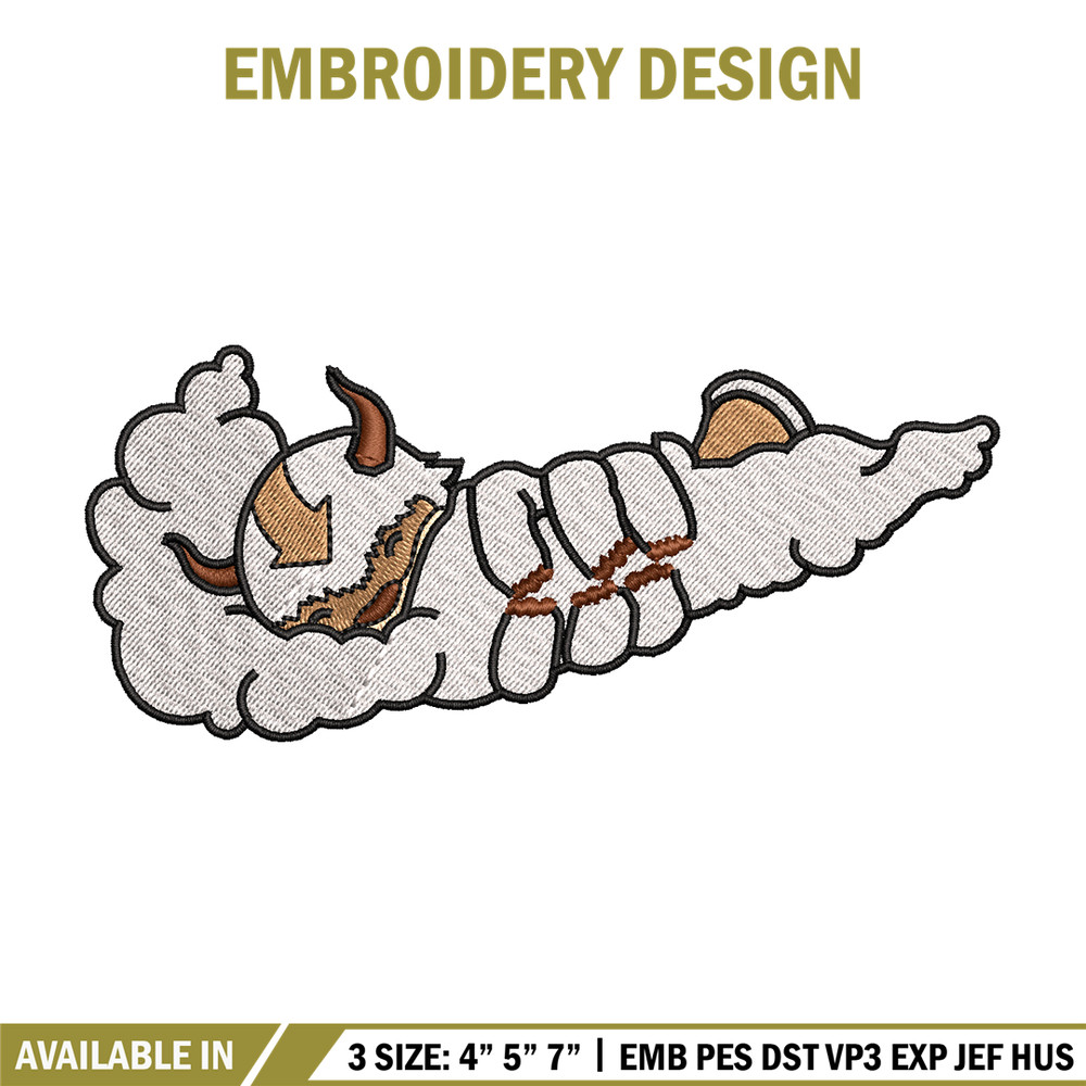 Nike x Appa embroidery design, Avatar cartoon embroidery, Nike design, cartoon design, cartoon shirt, Digital download.jpg