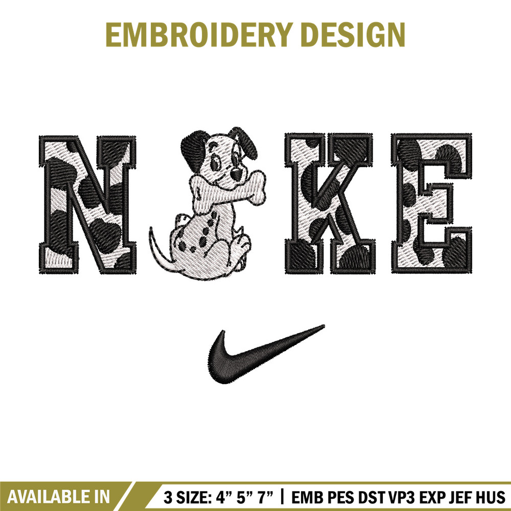 Nike x Dalmatian embroidery design, Dalmatian embroidery, Nike design,Embroidery shirt, Embroidery file,Digital download.jpg