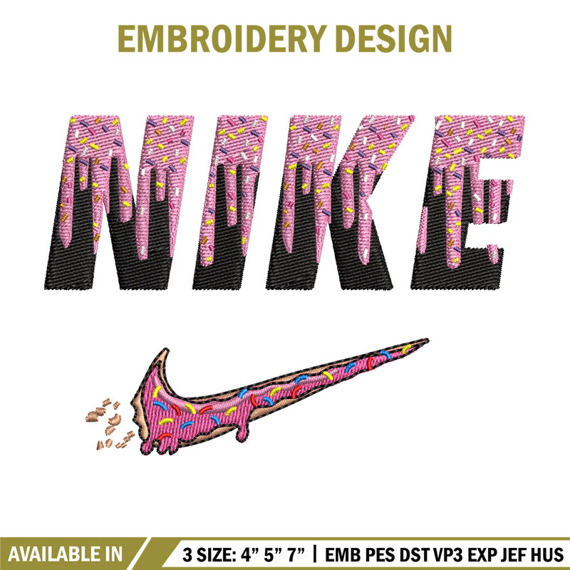 Nike x donnut embroidery design, Donut embroidery, Nike design, Embroidery shirt, Embroidery file, Digital download.jpg