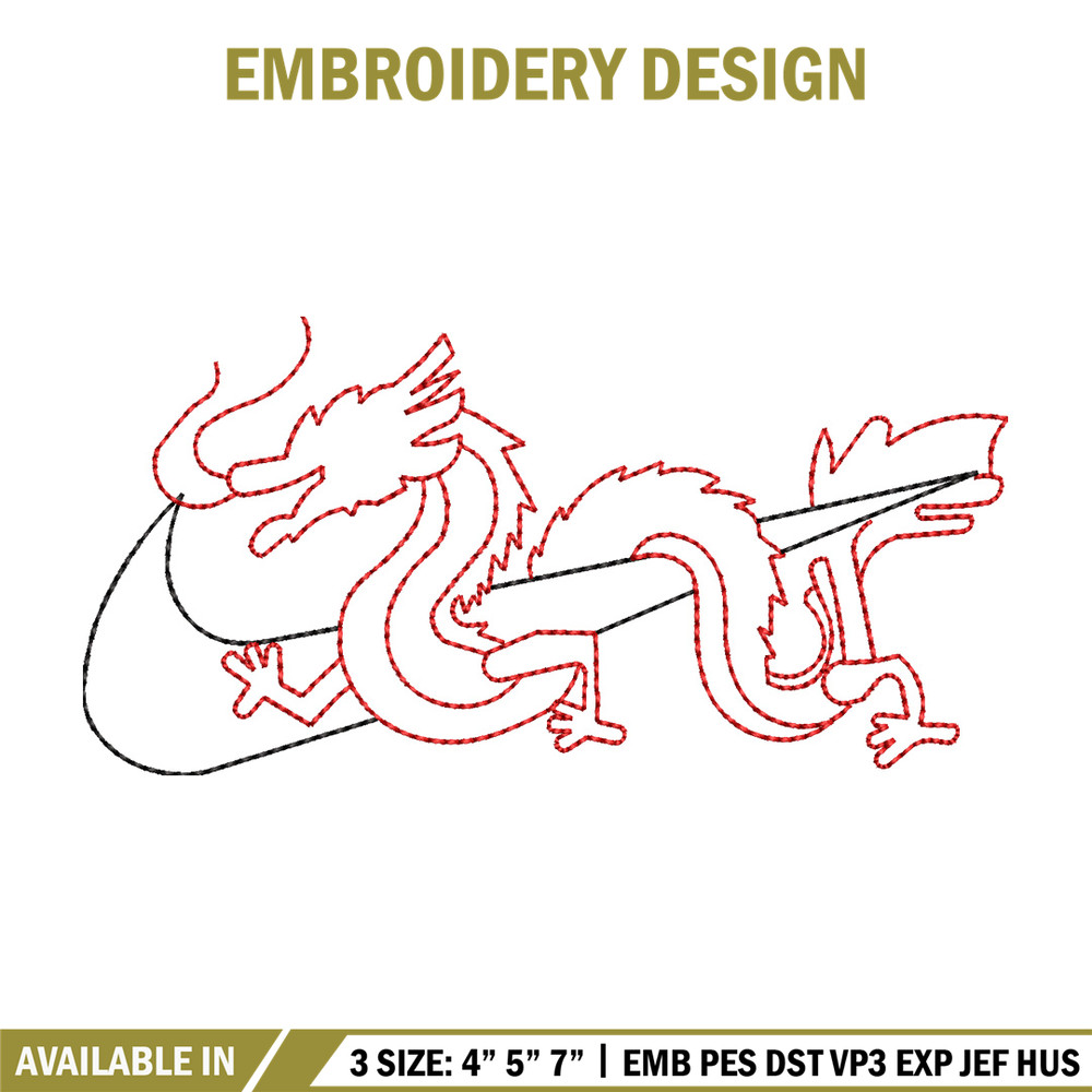 Nike x dragon asian embroidery design, Dragon embroidery, Nike design,Embroidery shirt,Embroidery file, Digital download.jpg