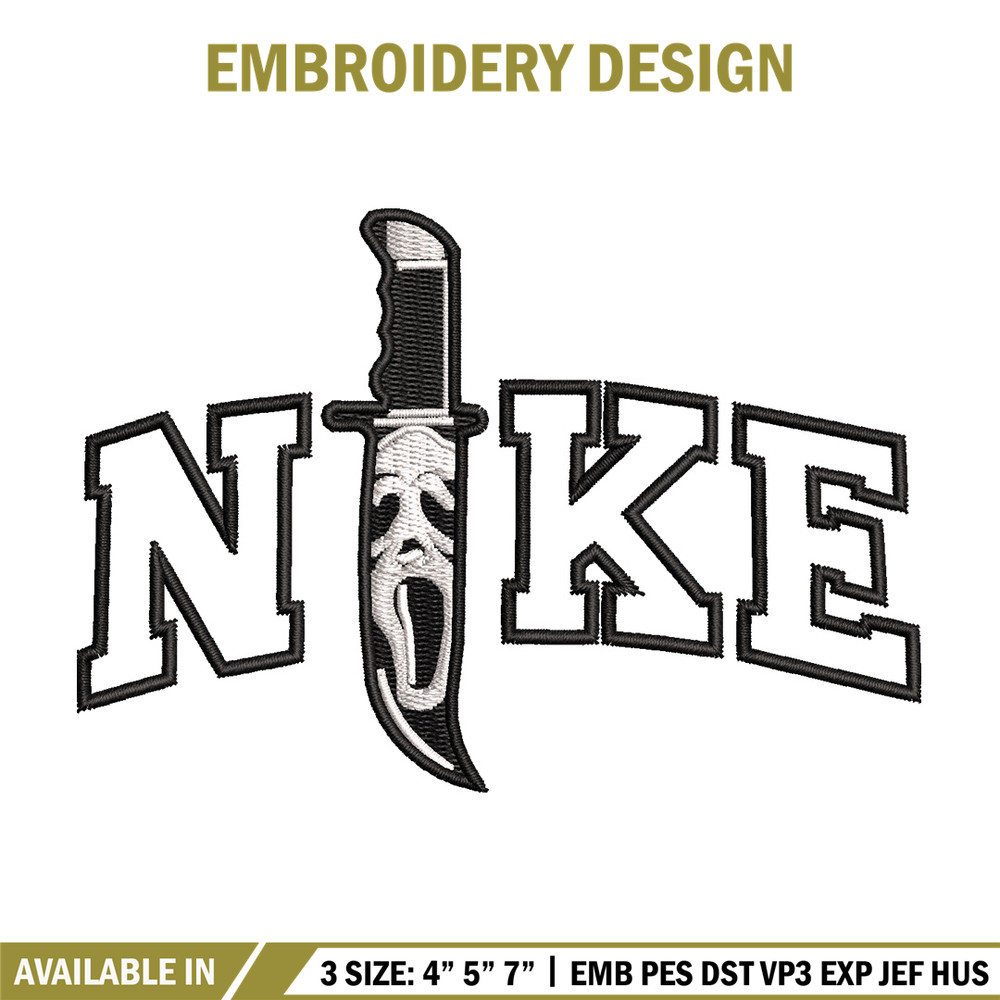 Nike x knife embroidery design, Horror embroidery, Nike design, Embroidery shirt, Embroidery file, Digital download.jpg