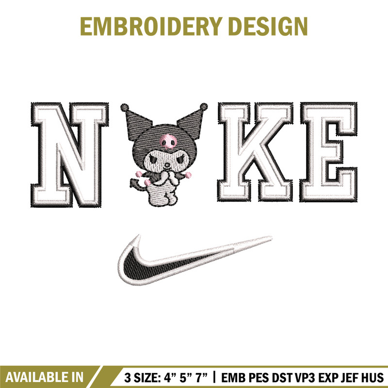 Nike x kuromi embroidery design, Kuromi embroidery, Nike design, Embroidery shirt, Embroidery file,Digital download.jpg